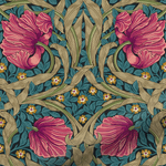 Wave-William-Morris-Pimpernel-Groenblauw-