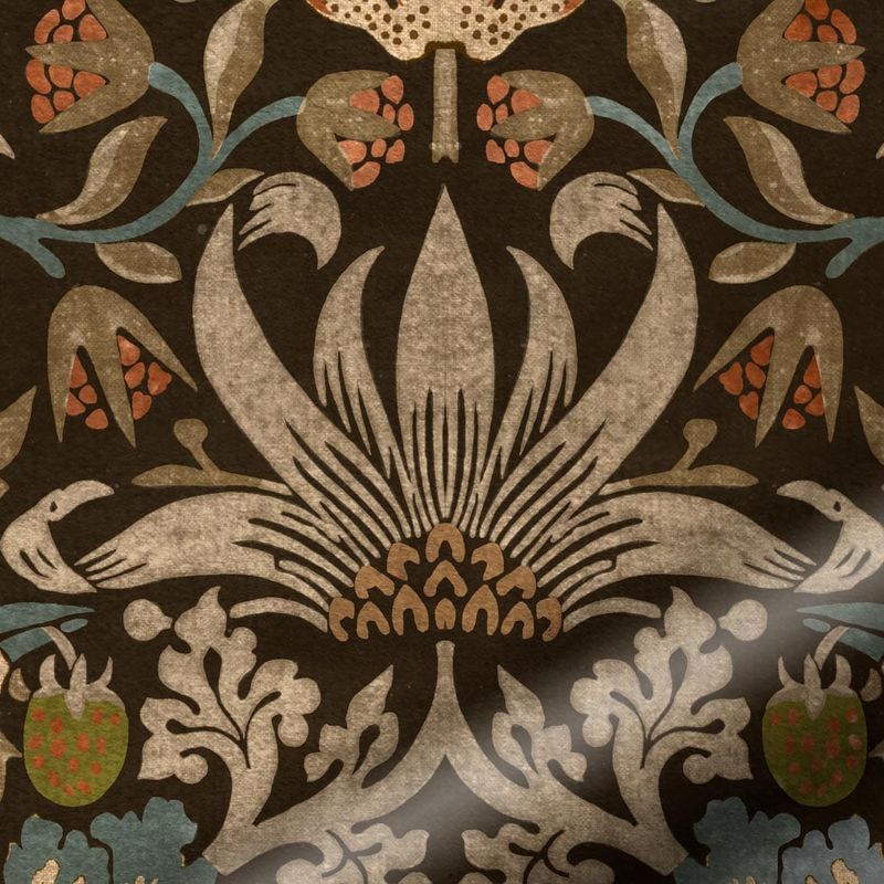 William-Morris-Strawberry-Thief-Velvet-Chocolade