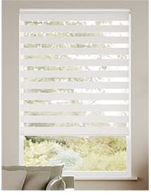 Elektrisch Duo Rolgordijn Luxe Parel Wit